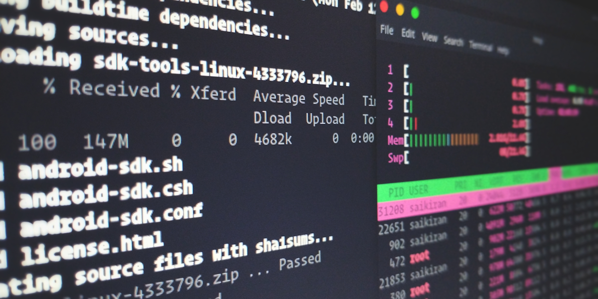 Close-up of a computer screen showing lines of code